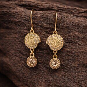 2 for $12 -Beautiful pave set shell earrings!!
